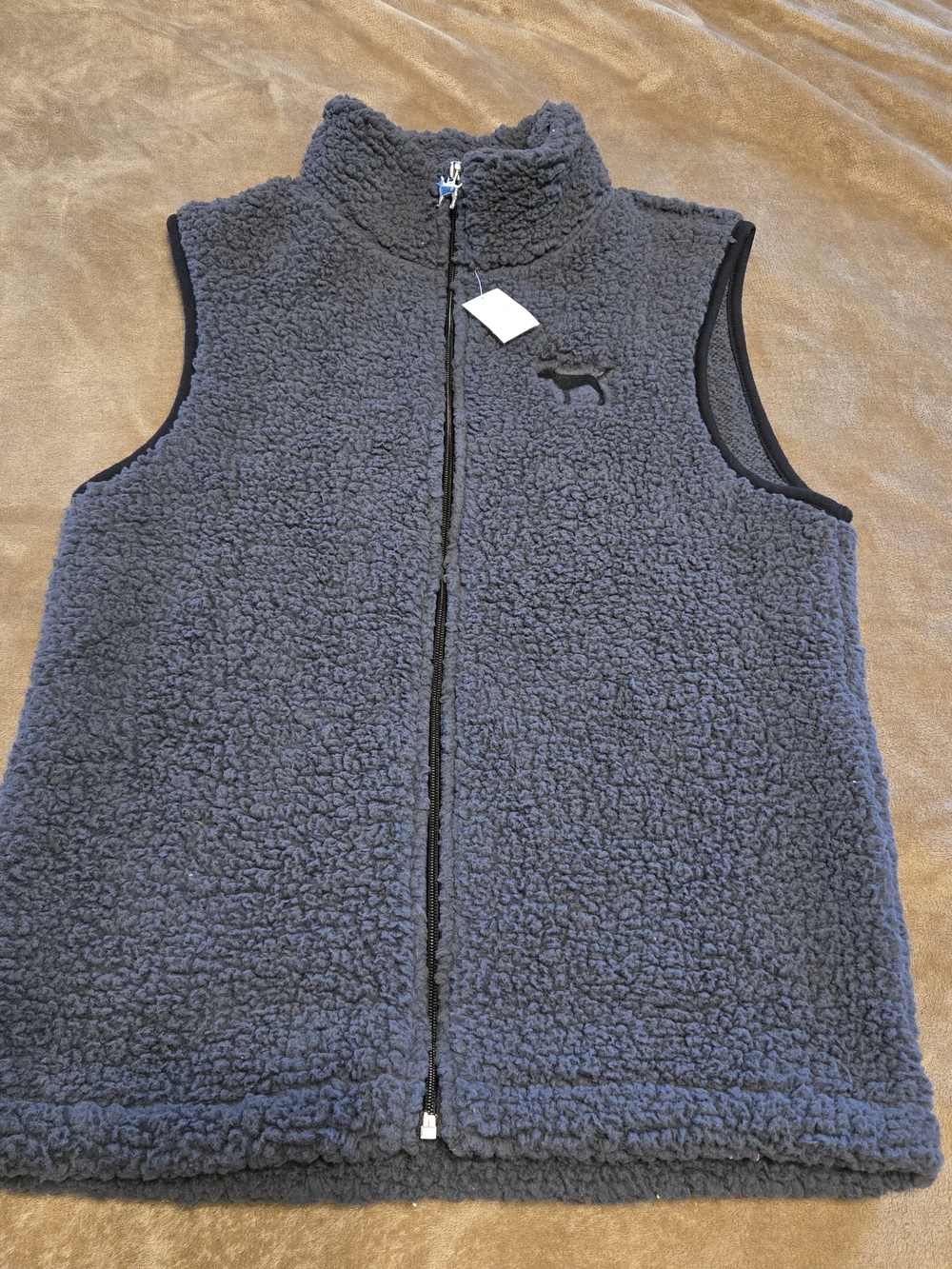 Victoria's Secret Dark Gray Sherpa Vest NWT